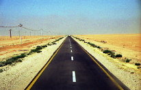 Route Homs-Palmyre (Tadmor)